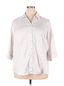 Fashion Bug 3/4 Sleeve Button-Down Shirt (view 1)
