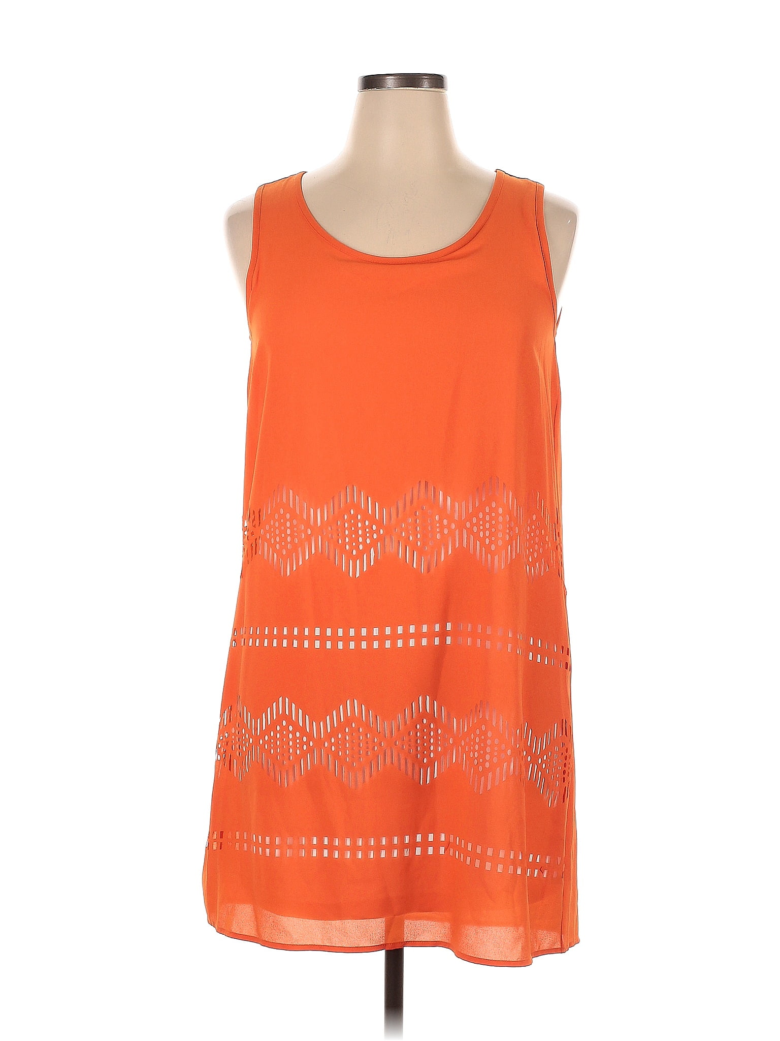 Neiman Marcus 100 Polyester Orange Casual Dress Size Xl 75 Off