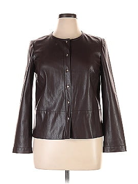 Chico's Faux Leather Jacket (view 1)