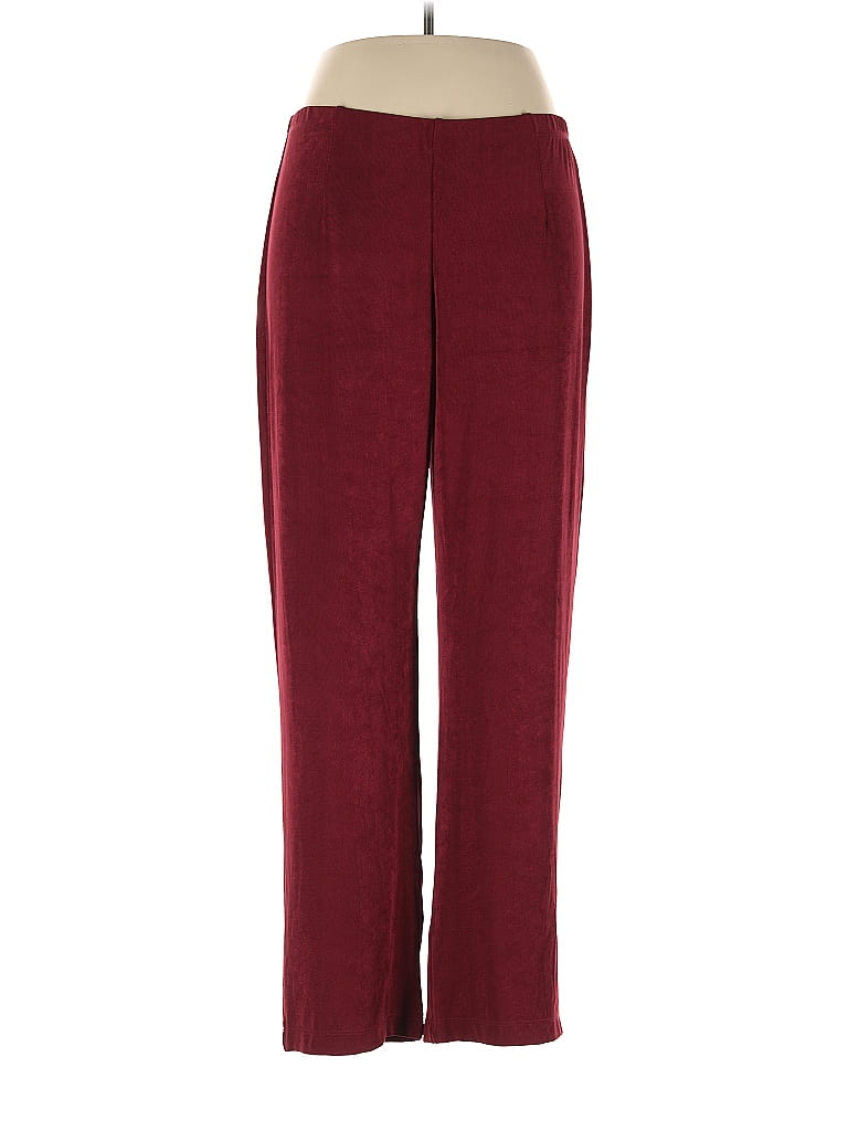 Travelers by Chico's Solid Maroon Burgundy Casual Pants Size XL (3 ...
