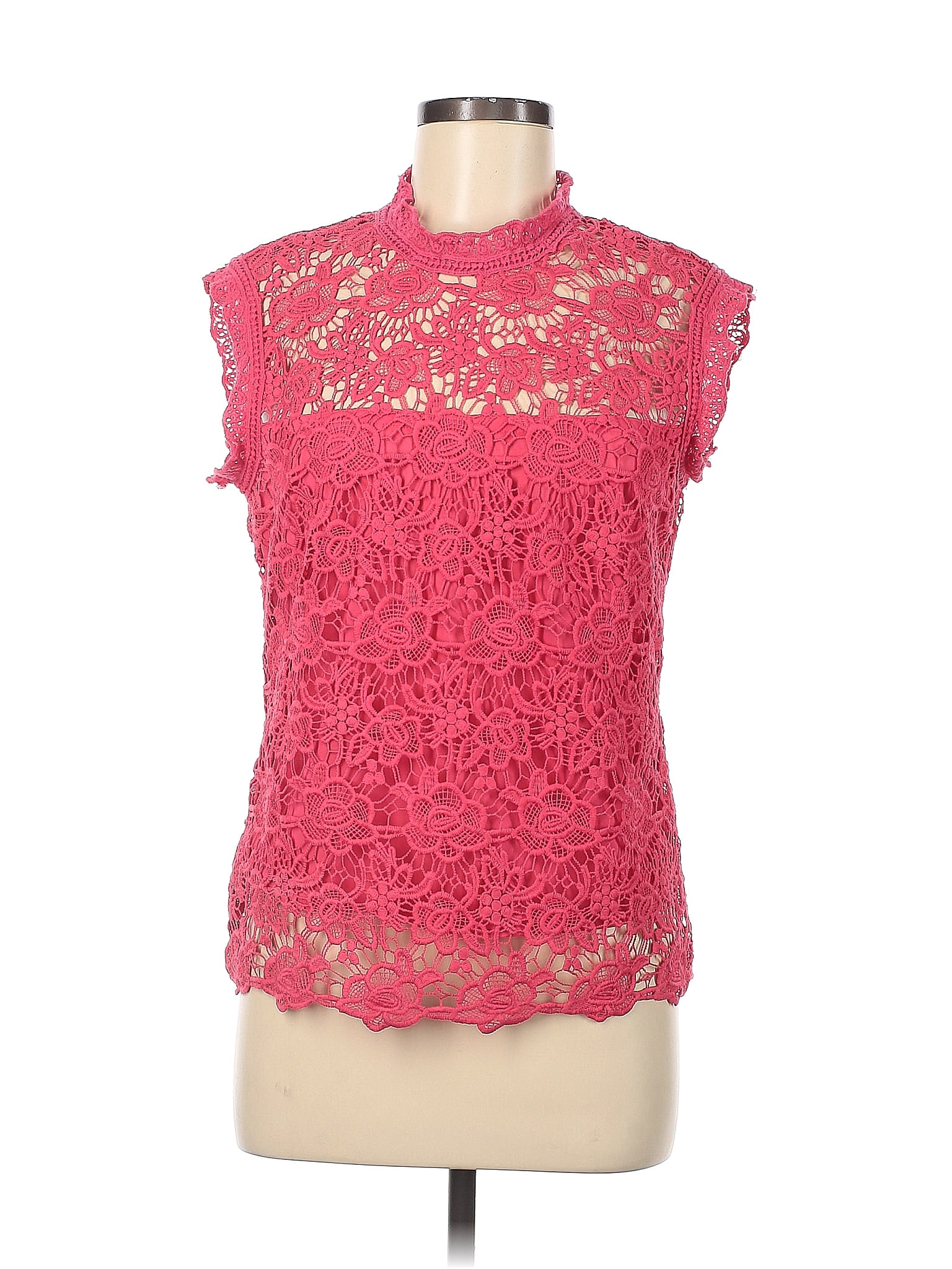 Nanette Lepore 3/4 Sleeve Lace Shirt Dress in Pink