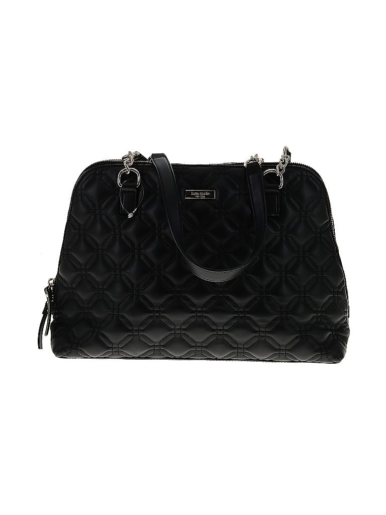 Kate Spade New York 100% Leather Argyle Grid Black Leather Shoulder Bag One Size - photo 1