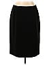 Suit Studio 100% Polyester Solid Black Casual Skirt Size 12 (petite) - photo 1