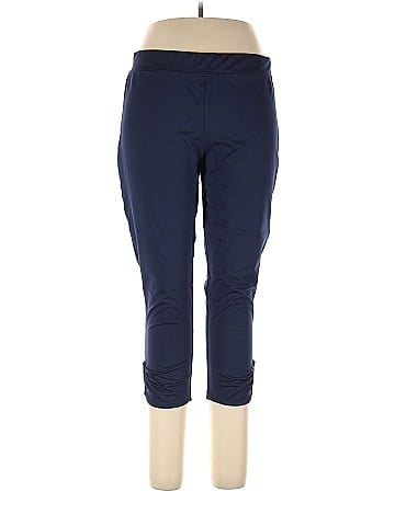 Simply Vera Vera Wang Polka Dots Navy Blue Casual Pants Size XL