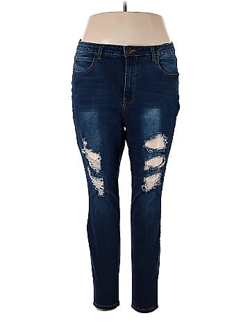 Wild Fable Solid Blue Jeans Size 18 (Plus) - 28% off