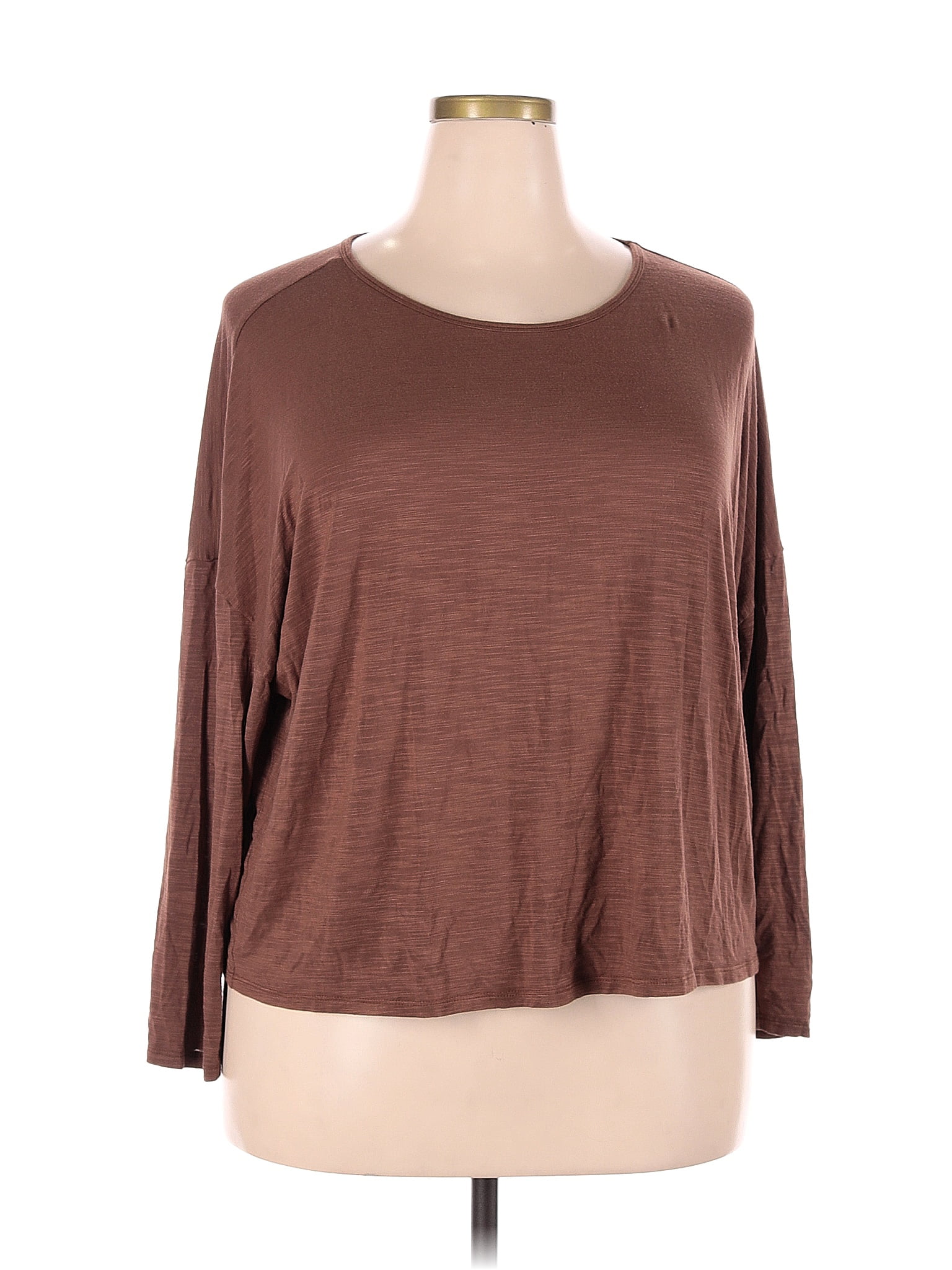 Old Navy Brown Long Sleeve T-Shirt Size 2X (Plus) - 35% off | ThredUp