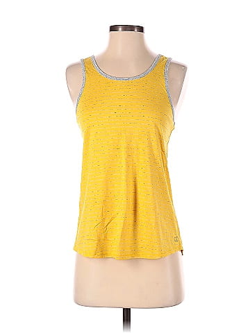 Calia by Carrie Underwood Color Block Stripes Yellow Active Tank Size XS -  56% off