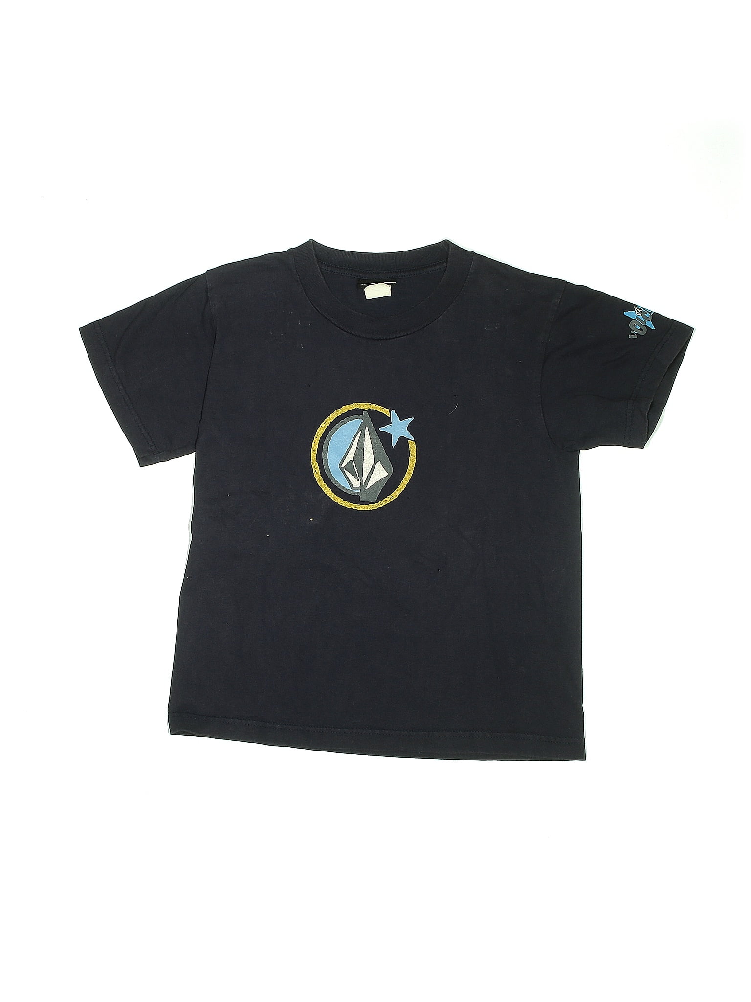 Volcom 100 Cotton Solid Black Short Sleeve T Shirt Size M Infants