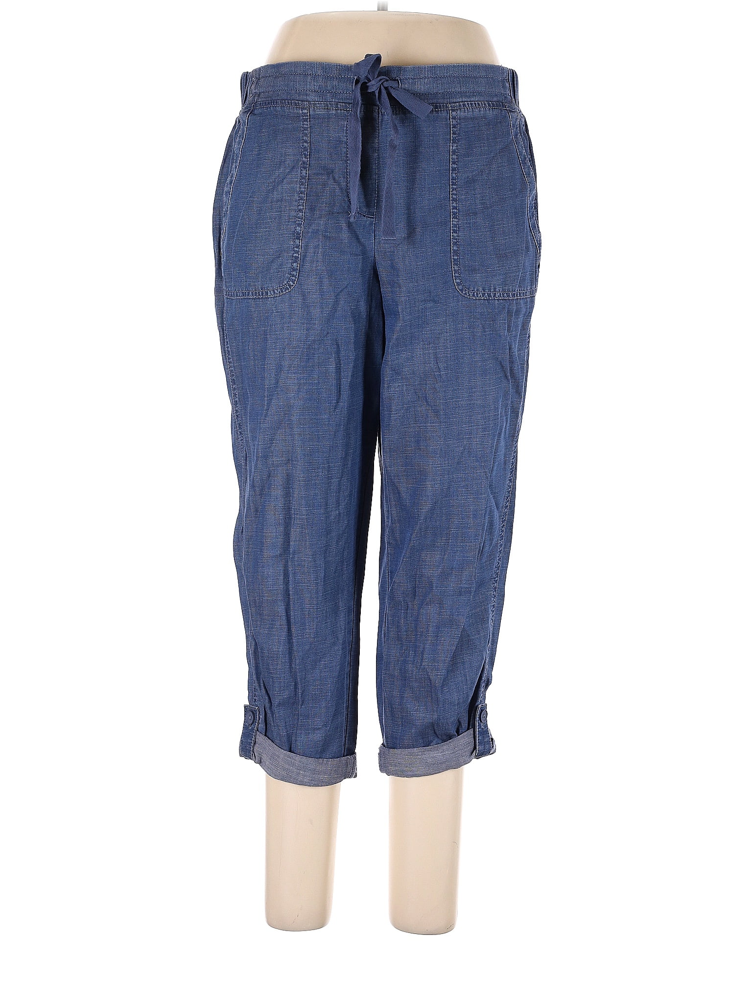 Apana Solid Blue Casual Pants Size XL - 70% off