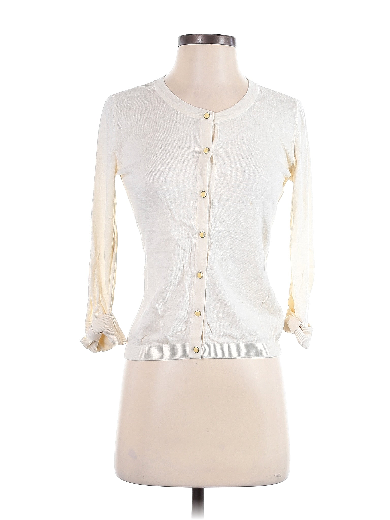 Banana Republic Factory Store 100 Cotton Color Block Solid Ivory