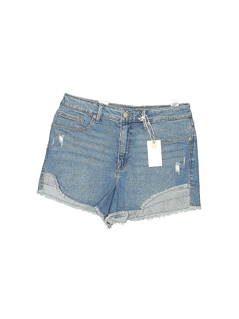 Good American Solid Blue Denim Shorts Size 12 - 66% off