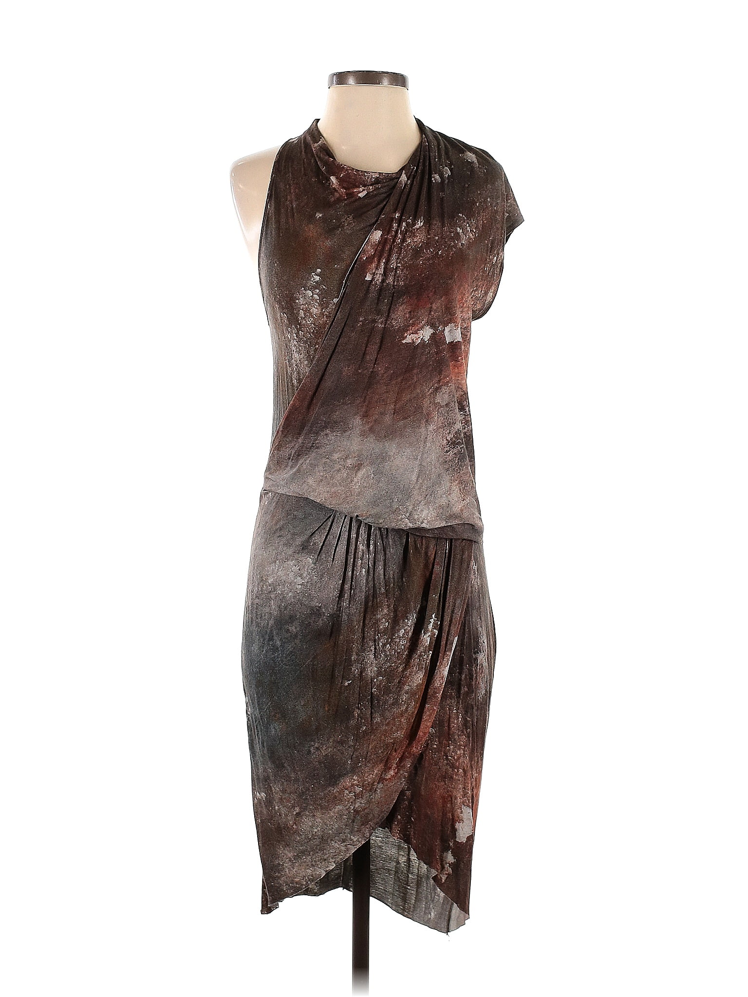 Helmut Lang Multi Color Brown Casual Dress Size S - 82% off