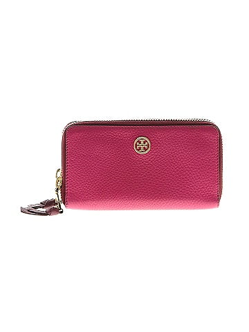 Tory Burch 100 Leather Solid Pink Leather Wallet One Size 61