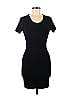 Alessandro Miele Solid Black Casual Dress Size M - photo 1