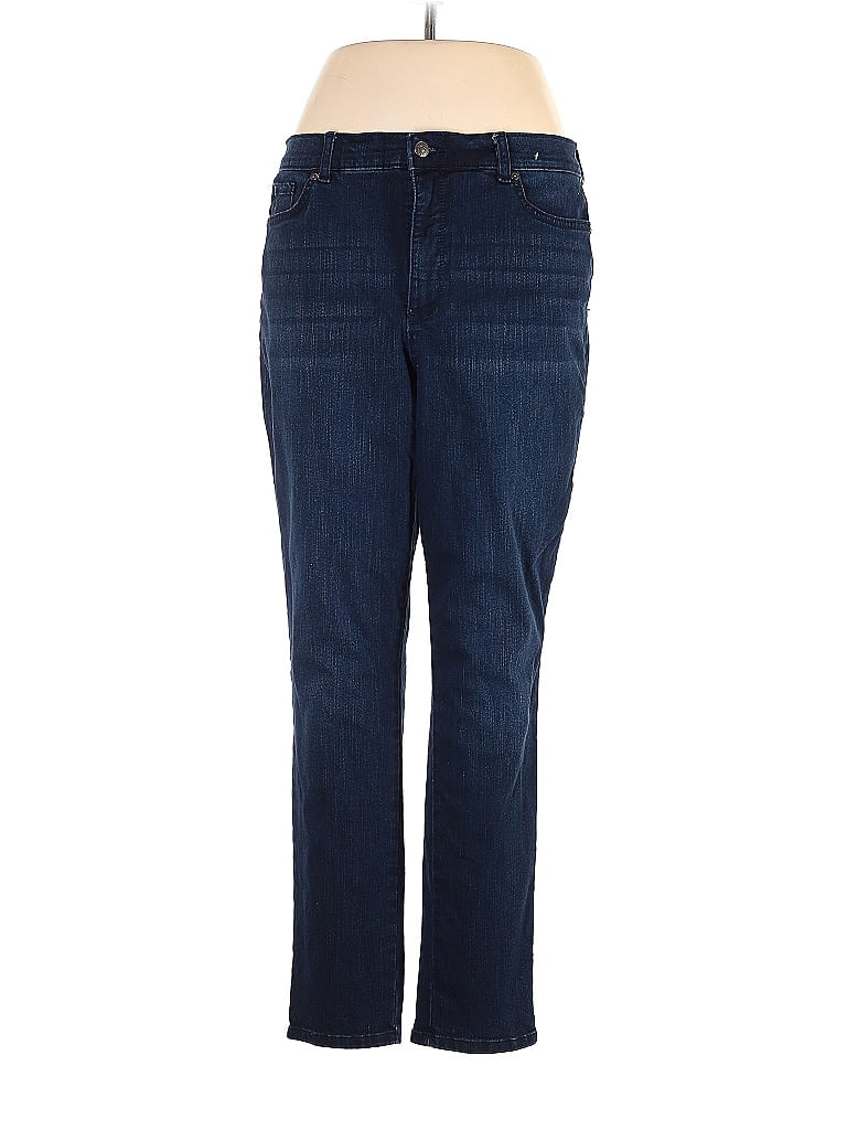 Gloria Vanderbilt Solid Blue Jeans Size 16 54 off ThredUp