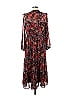 Julia Jordan 100% Polyester Floral Floral Motif Paisley Baroque Print Burgundy Casual Dress Size 6 - photo 2