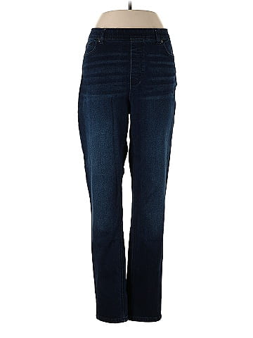 DG^2 by Diane Gilman Solid Blue Jeans Size L (Tall) - 57% off