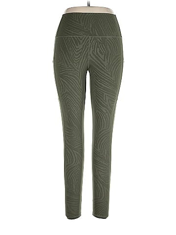 Glyder Zebra Print Green Leggings Size XL - 65% off