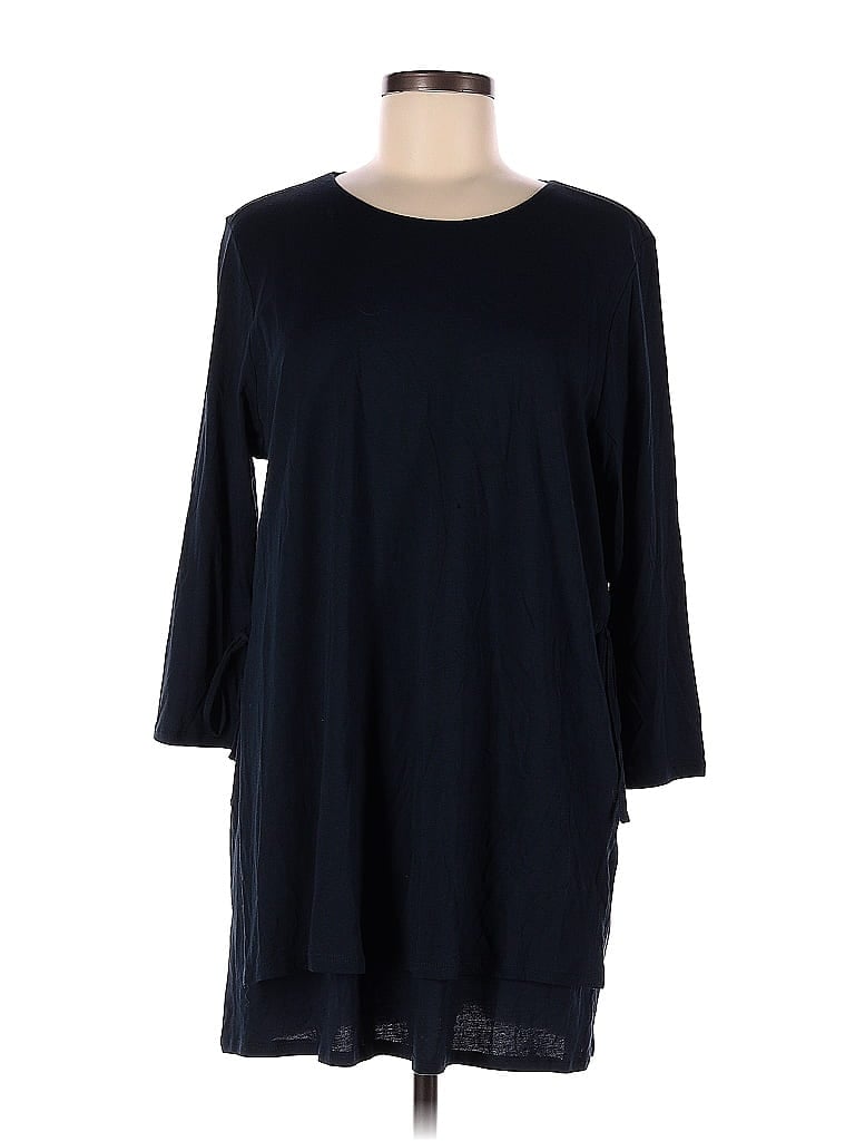 Pre-owned Carbon38 Long Sleeve Top Black Boatneck Tops