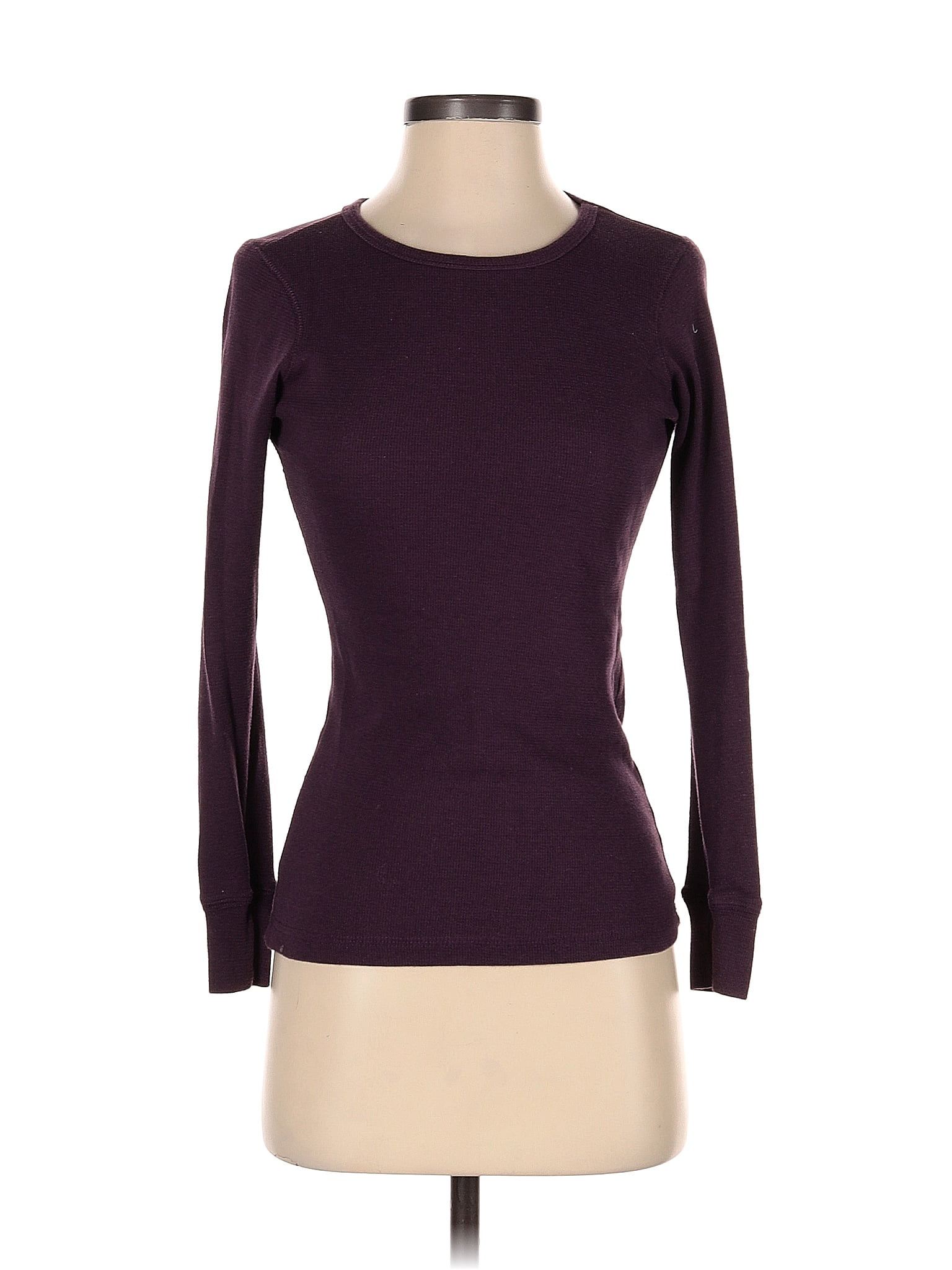 Assorted Brands Solid Purple Thermal Top Size S 48 off ThredUp