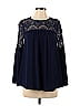 Octavia Blue Long Sleeve Blouse Size XS - photo 1