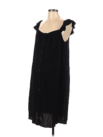 Gap - Maternity 100% Rayon Solid Black Casual Dress Size L (Maternity) -  62% off