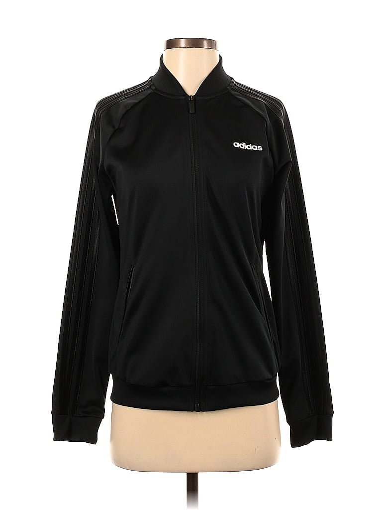 Adidas 100% Polyester Black Jacket Size S - photo 1