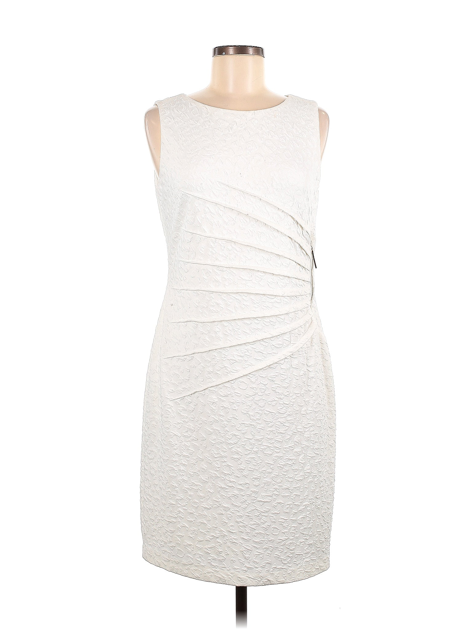 Ivanka Trump Solid Jacquard Marled Ivory Cocktail Dress Size 8 - 78% ...