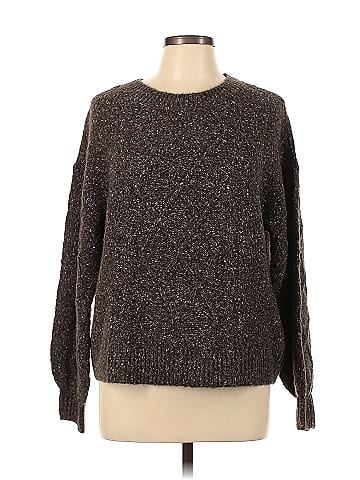 Lucky Brand Color Block Brown Pullover Sweater Size L - 73% off