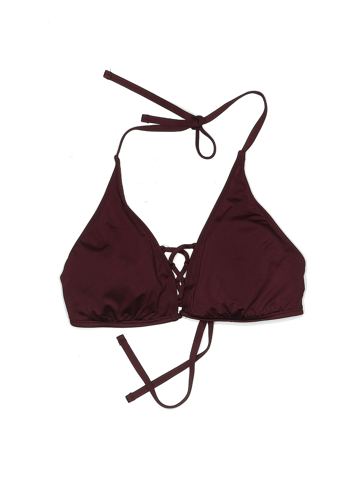 Mossimo Solid Maroon Burgundy Swimsuit Top Size Med - Lg - 38% off