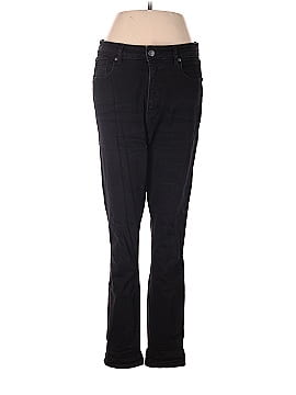 Ann Taylor LOFT Curvy High Rise Skinny Jeans in Black (view 1)