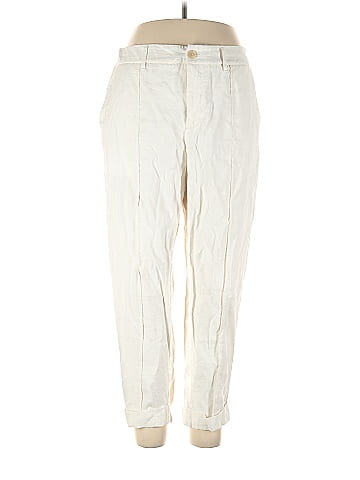 A New Day Solid Ivory Casual Pants Size 16 - 37% off