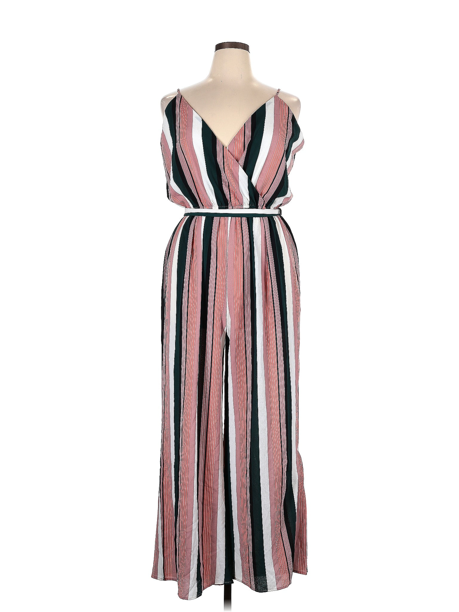 J for best sale justify striped jumpsuit