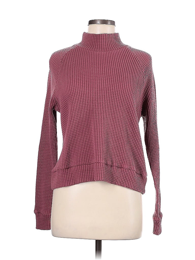 The North Face 100% Cotton Burgundy Turtleneck Sweater Size M - photo 1