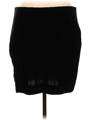 Simply Vera Vera Wang Solid Black Casual Skirt Size XL - 56% off