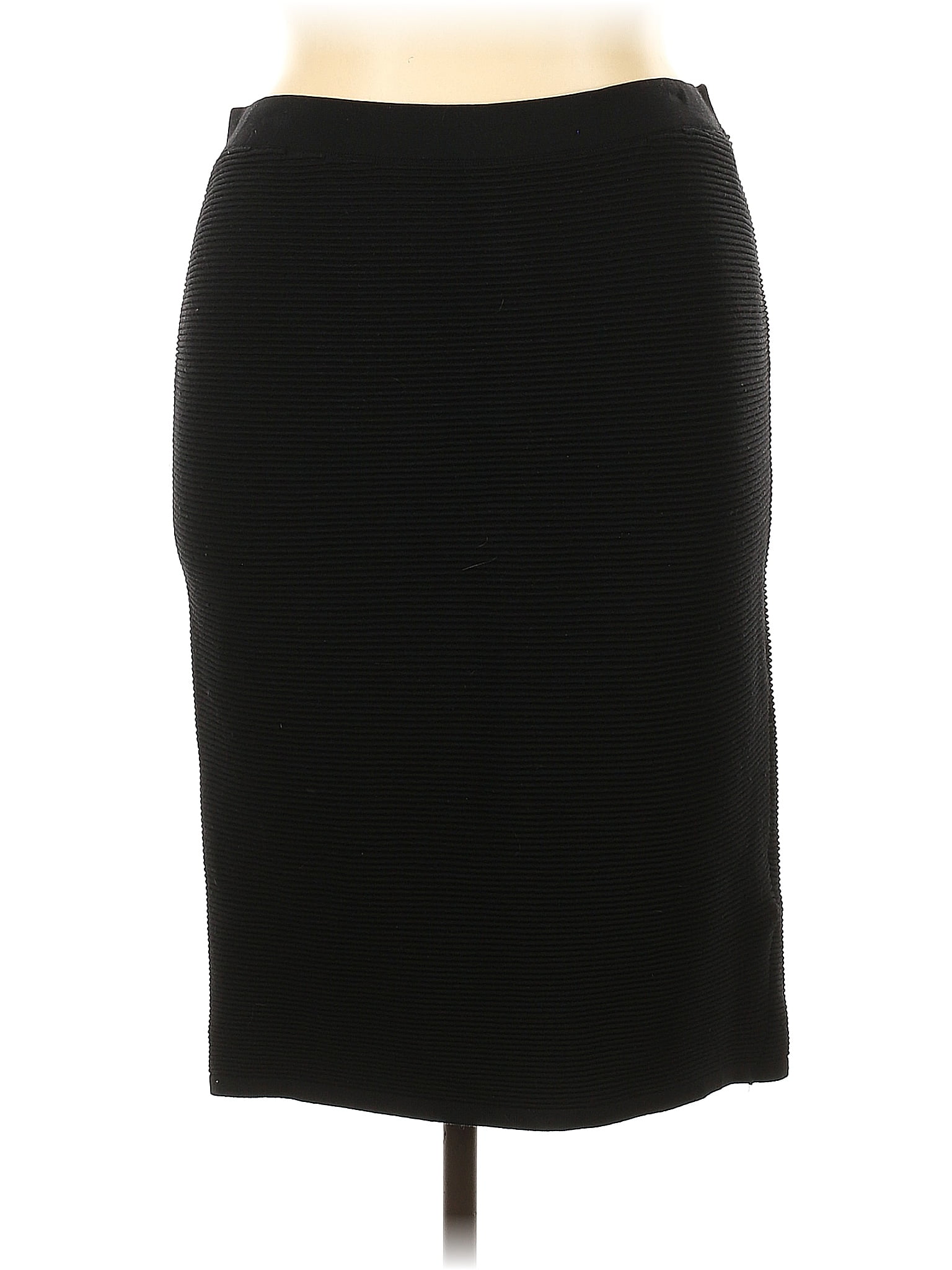 Jennifer Lopez 100% Nylon Solid Black Casual Skirt Size 0X (Plus