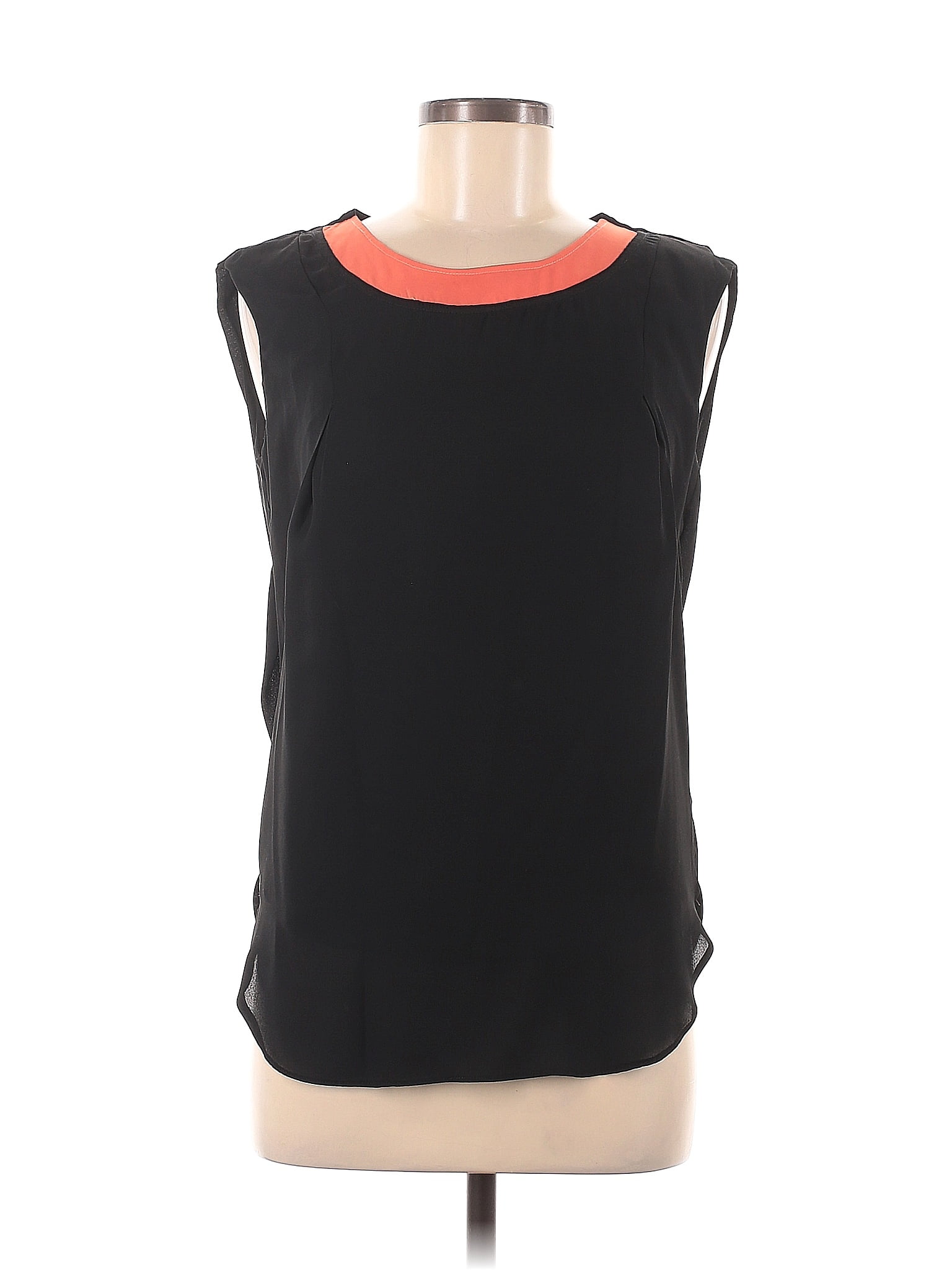 Elie Tahari Eva black silk tank top retailer blouse Lg