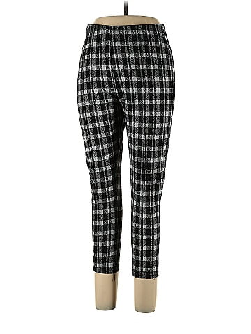 Maze Plaid Multi Color Black Dress Pants Size L (Petite) - 60% off