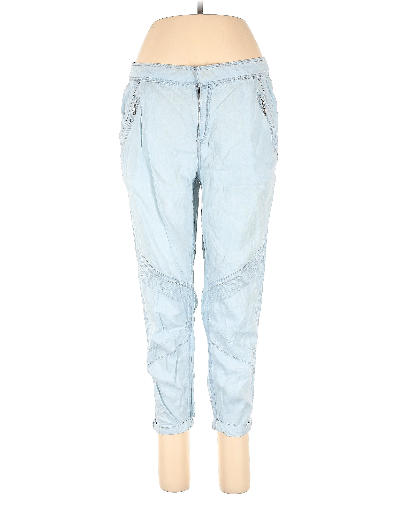 Topshop 100% Lyocell Solid Blue Jeans 32 Waist - 66% off