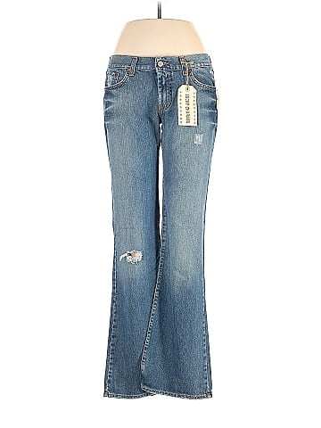 Lucky Brand 100% Cotton Solid Blue Jeans 29 Waist - 69% off