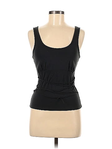 Brandy Melville Solid Black Tank Top One Size - 52% off