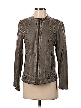 Sebby collection faux hot sale leather jacket