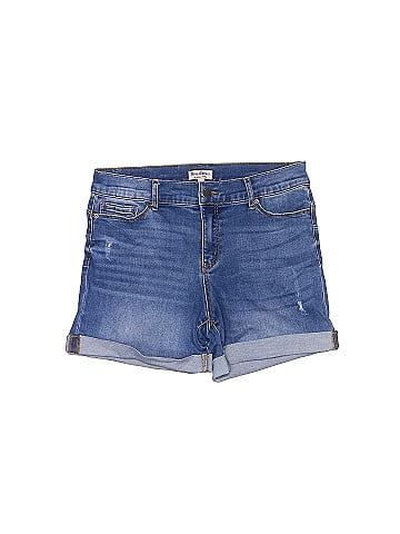 Juicy Couture Solid Blue Denim Shorts 30 Waist - 73% off