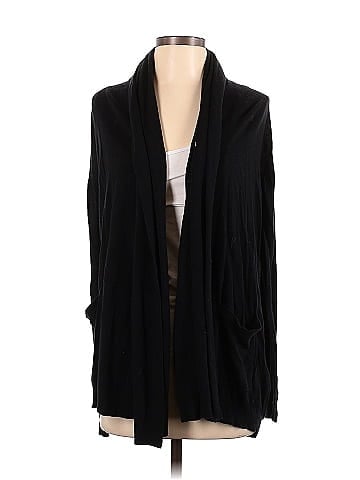 Twelfth Street by Cynthia Vincent Color Block Solid Black Cardigan