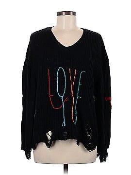 Peace Love World Pullover Sweater (view 1)