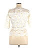 WD.NY 100% Polyester Ivory Short Sleeve Blouse Size L - photo 2
