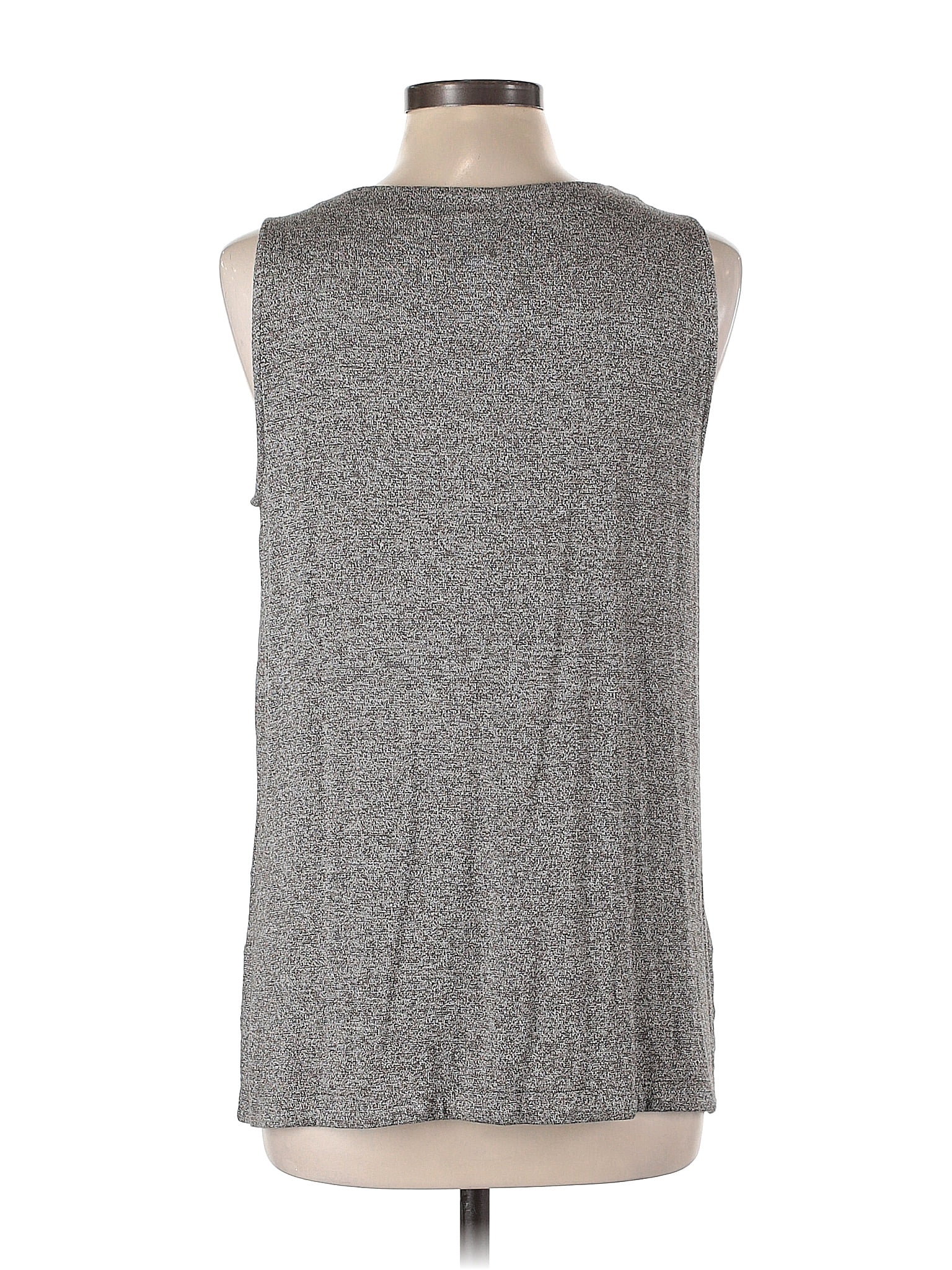 J.Jill Color Block Gray Sweater Vest Size L (Petite) - 74% off