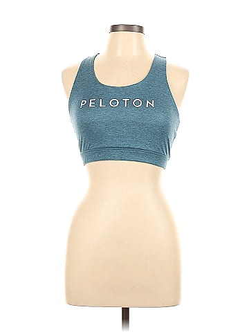 Peloton Graphic Teal Sports Bra Size L - 45% off