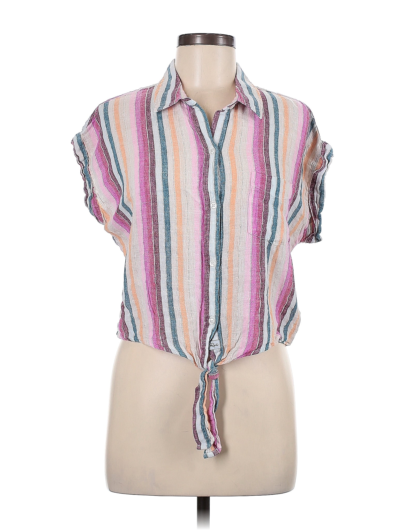 Rails Stripes Pink Sleeveless Blouse Size M 76 off ThredUp