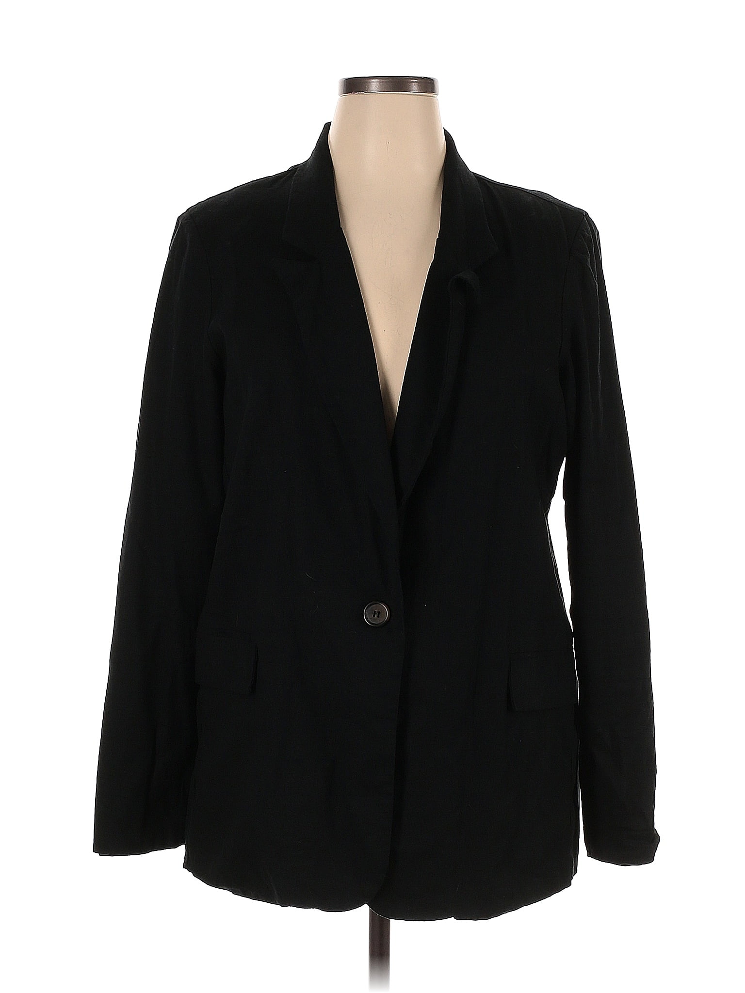 And Now This Solid Black Blazer Size Xl 65 Off Thredup